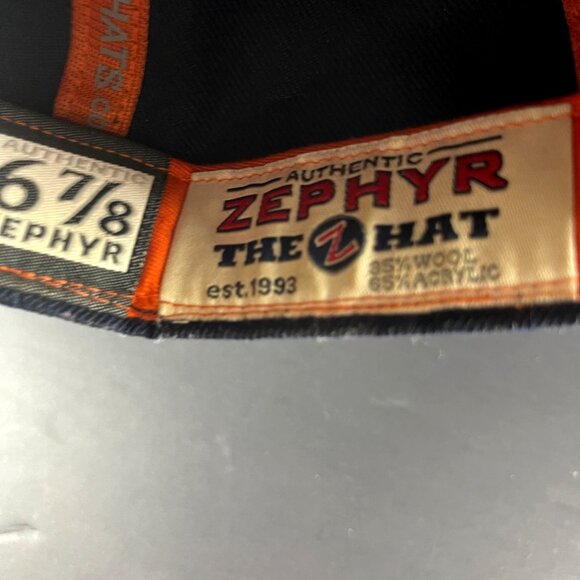 Zephyr Navy Blue & Orange S Logo Cap Size 6 7/8 - Picture 5 of 6